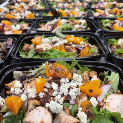 Grilled Peach and Honey Dijon Chicken Salad