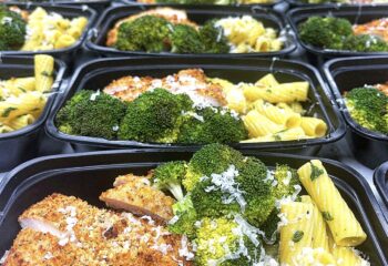 Chicken Cutlet with Basil Rigatoni