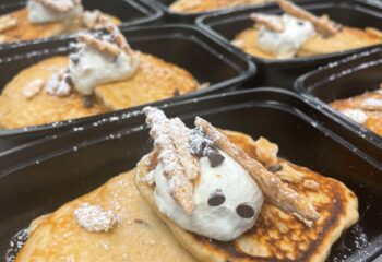 Chocolate Chip Cannoli Protein Pancakes