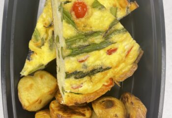 Asparagus Tomato Feta Frittata