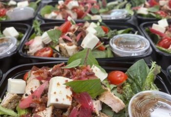 Asparagus Chicken Bacon Caprese Salad