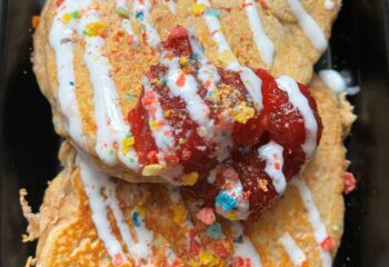 Fruity Pebbles Protein Pancakes