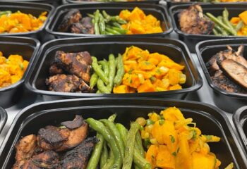 Herb Roasted Chicken Thighs with Warm Sweet Potato Salad